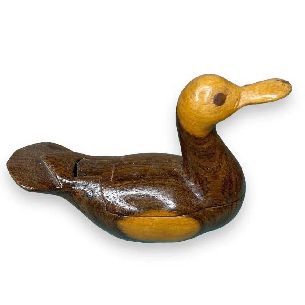 Bird Shaped Wood Trinket Holder